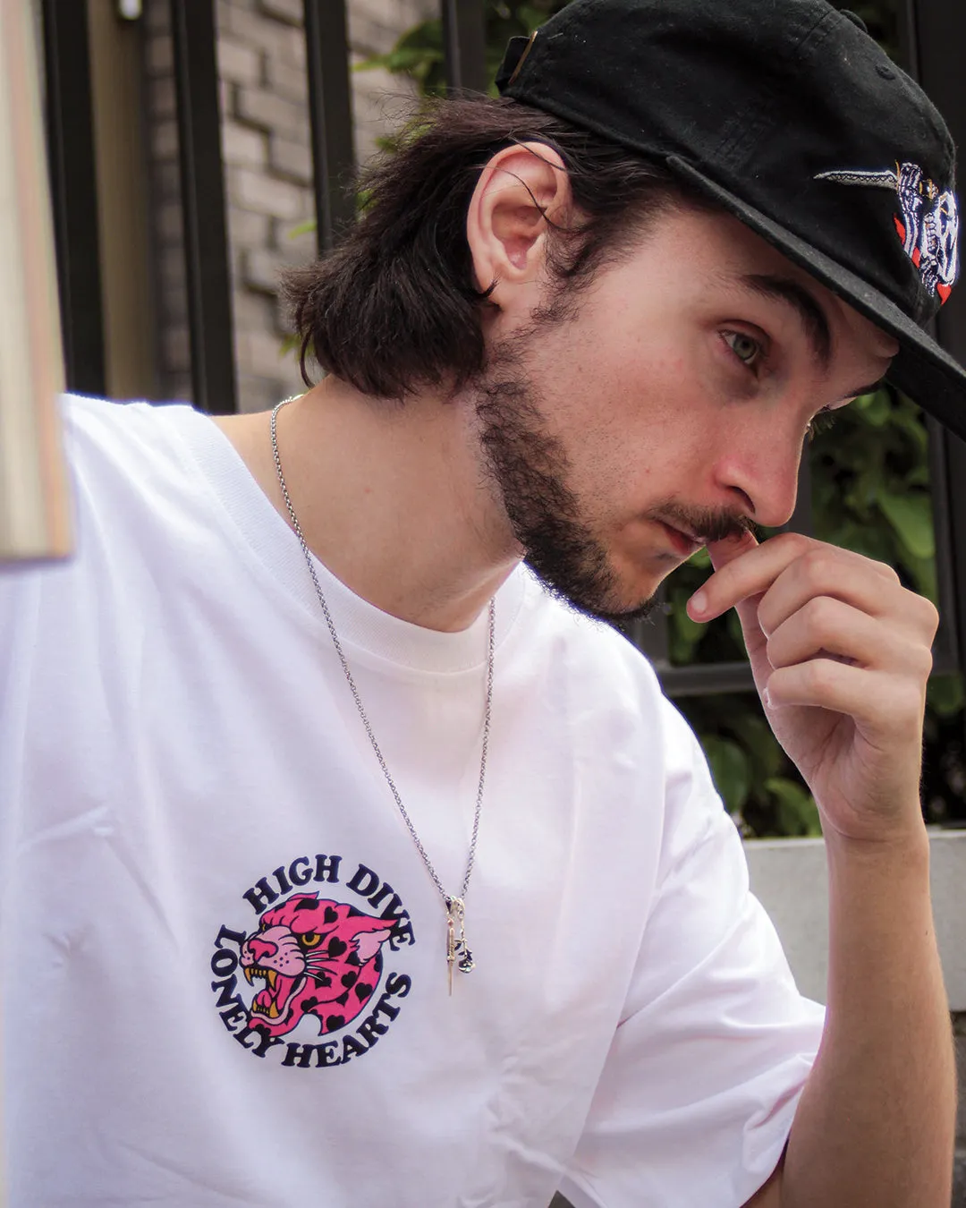 Lonely Hearts White Tee sold by High Dive Apparel HDA product image thumbnail 2