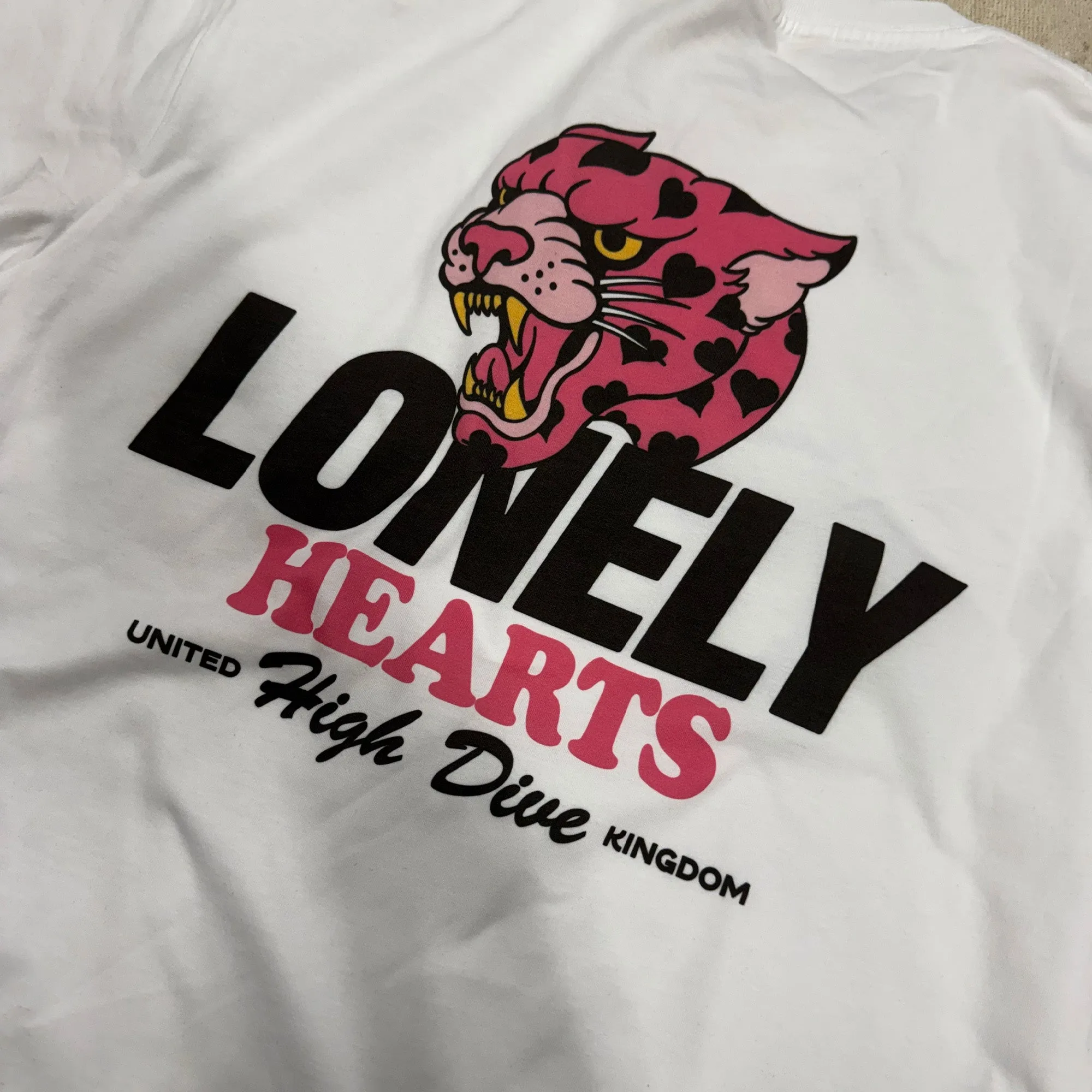 Lonely Hearts White Tee sold by High Dive Apparel HDA product image thumbnail 5