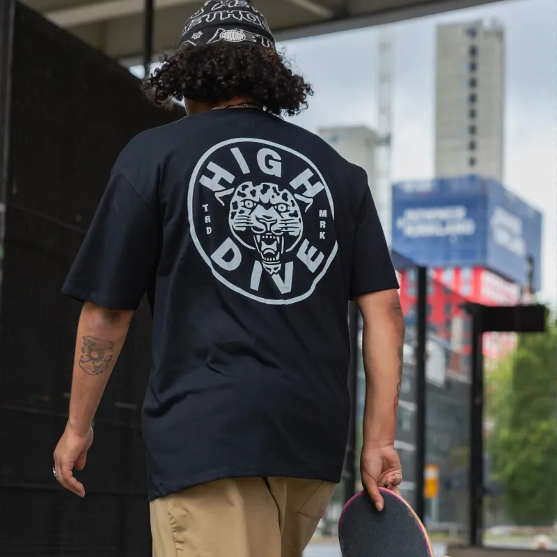 Panther Logo Black Tee made by High Dive Apparel HDA