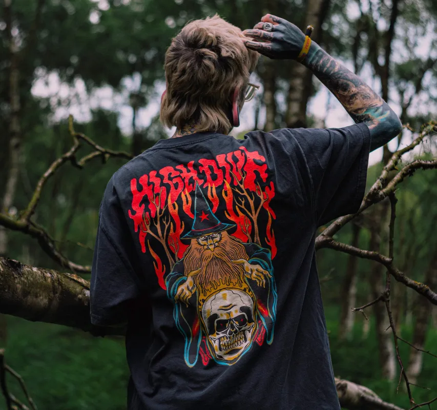 Wizard Ultra Heavy Faded Tee made by High Dive Apparel HDA