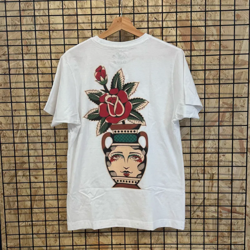 Painted Vase White T-Shirt made by High Dive Apparel HDA