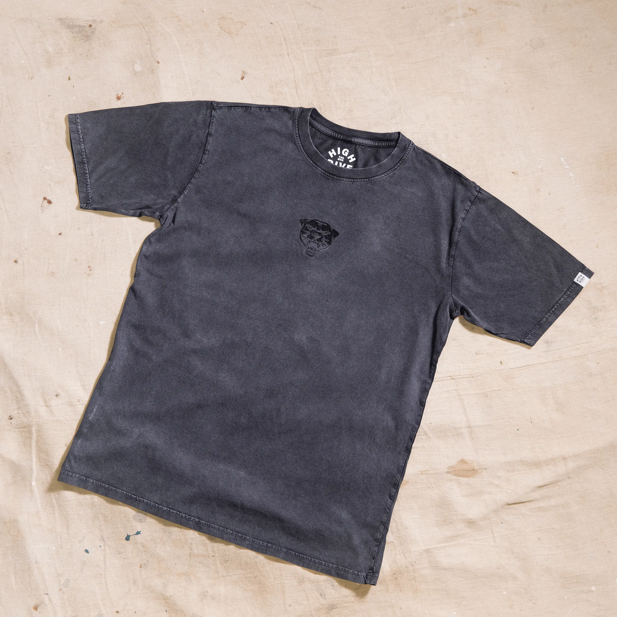 Embroidered Panther Stonewash Tee sold by High Dive Apparel HDA product image thumbnail 5