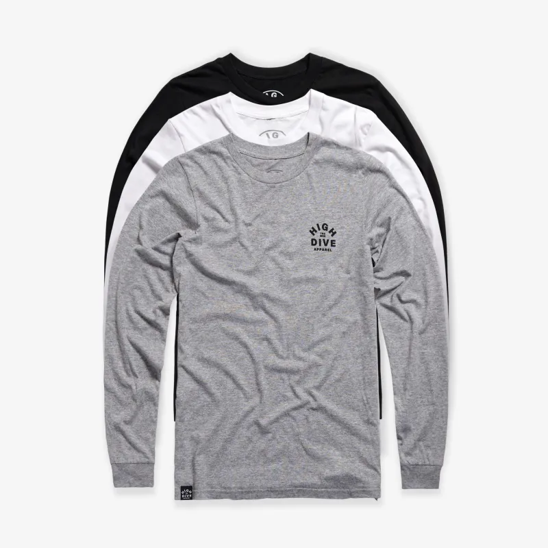 Staple Long Sleeve Tee made by High Dive Apparel HDA
