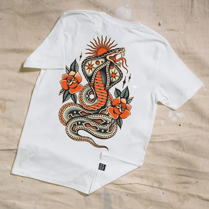 Venom & Velvet White Tee made by High Dive Apparel HDA