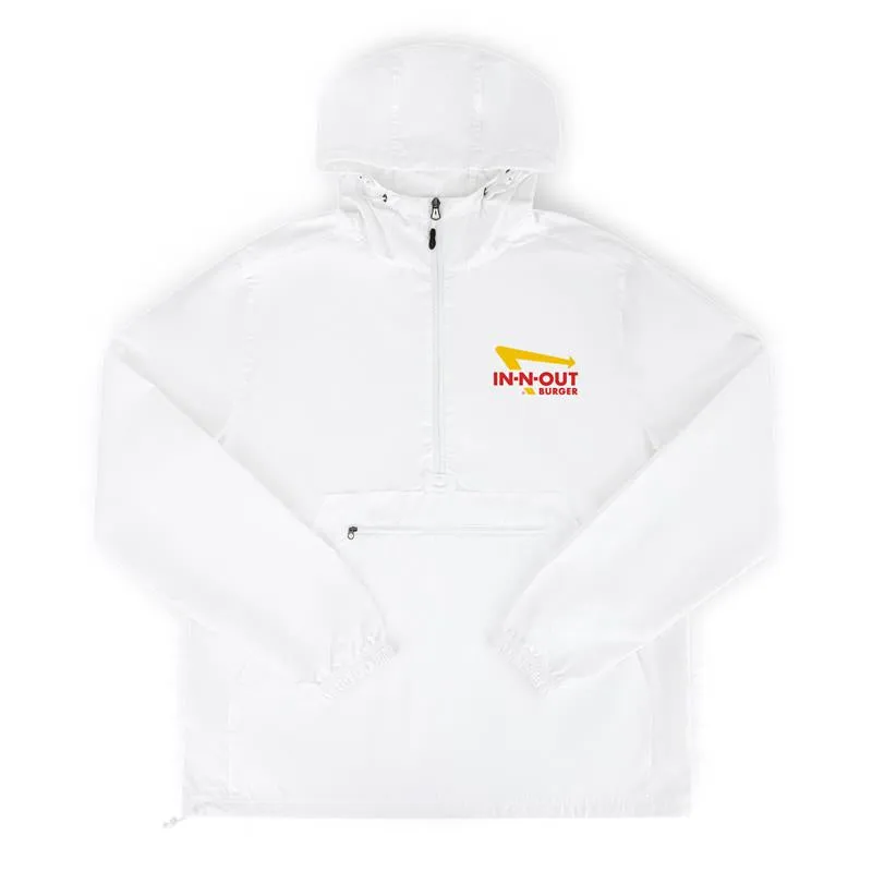 Quarter-Zip White Windbreaker sold by In-N-Out