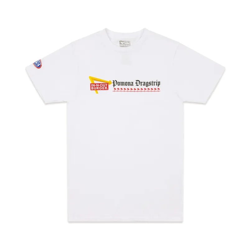 Pomona Dragstrip Tee White sold by In-N-Out