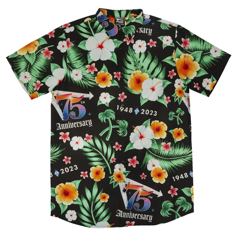 75th Anniversary Green & Black Hawaiian Shirt sold by In-N-Out