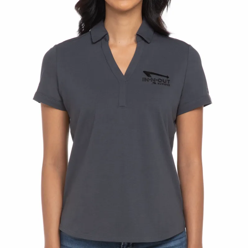 Women's Grey Performance Polo sold by In-N-Out
