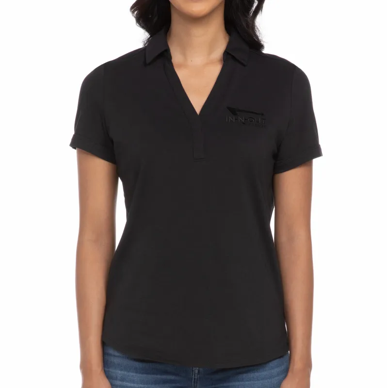 Women's Black Performance Polo sold by In-N-Out