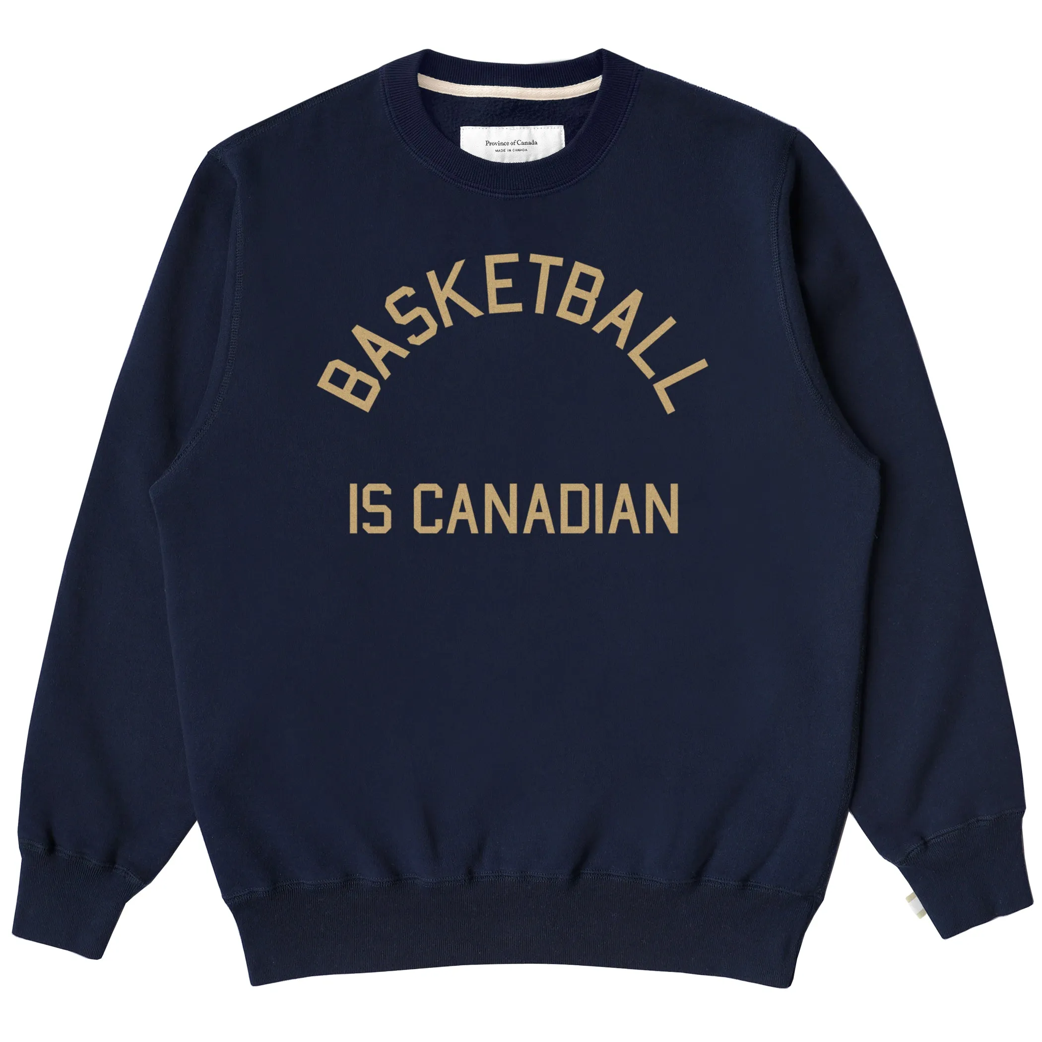 Basketball is Canadian Fleece Sweatshirt Navy - Unisex sold by Province of Canada