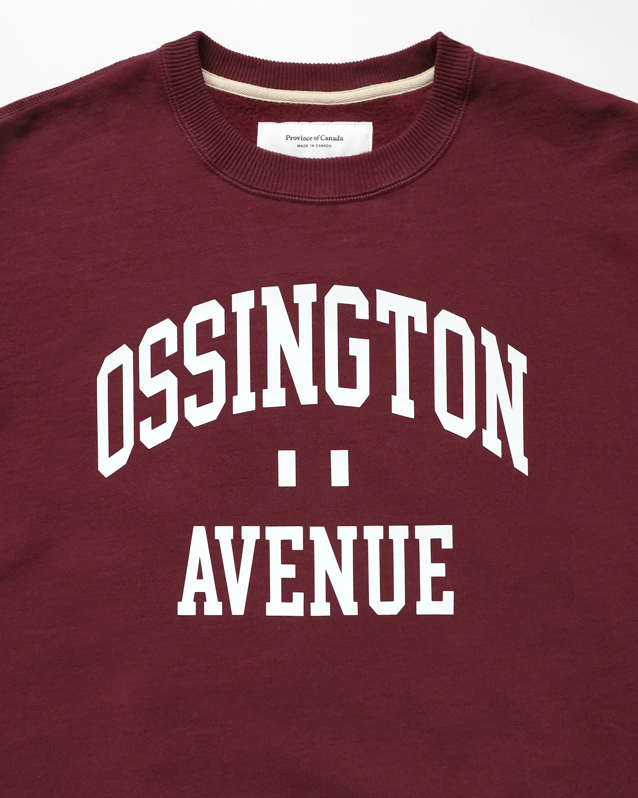 Ossington Fleece Sweatshirt Dark Burgundy - Unisex sold by Province of Canada product image thumbnail 4