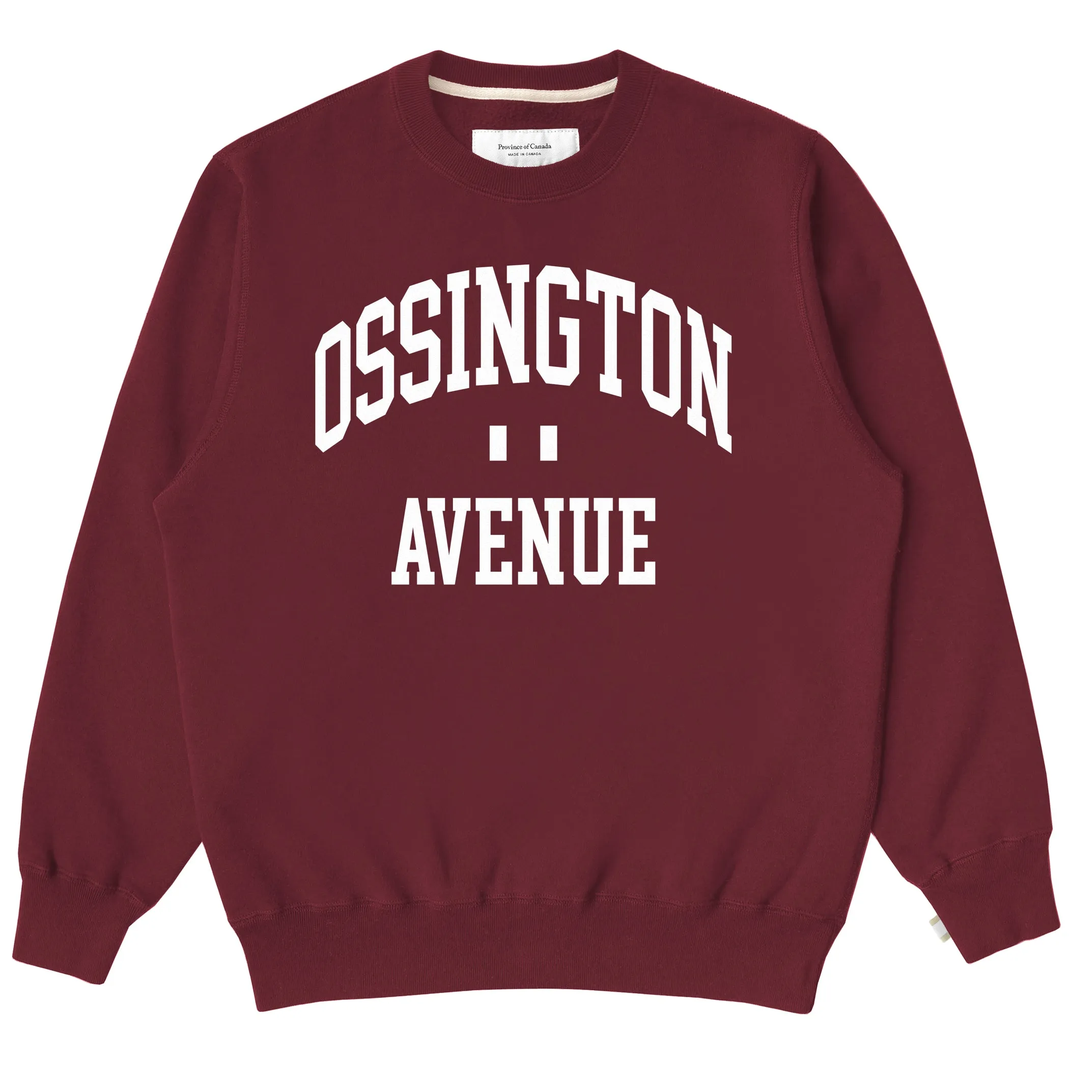 Ossington Fleece Sweatshirt Dark Burgundy - Unisex sold by Province of Canada