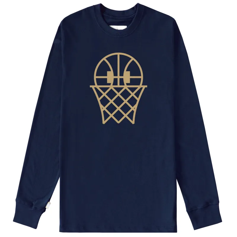 Basketball Long Sleeve Tee Navy - Unisex sold by Province of Canada