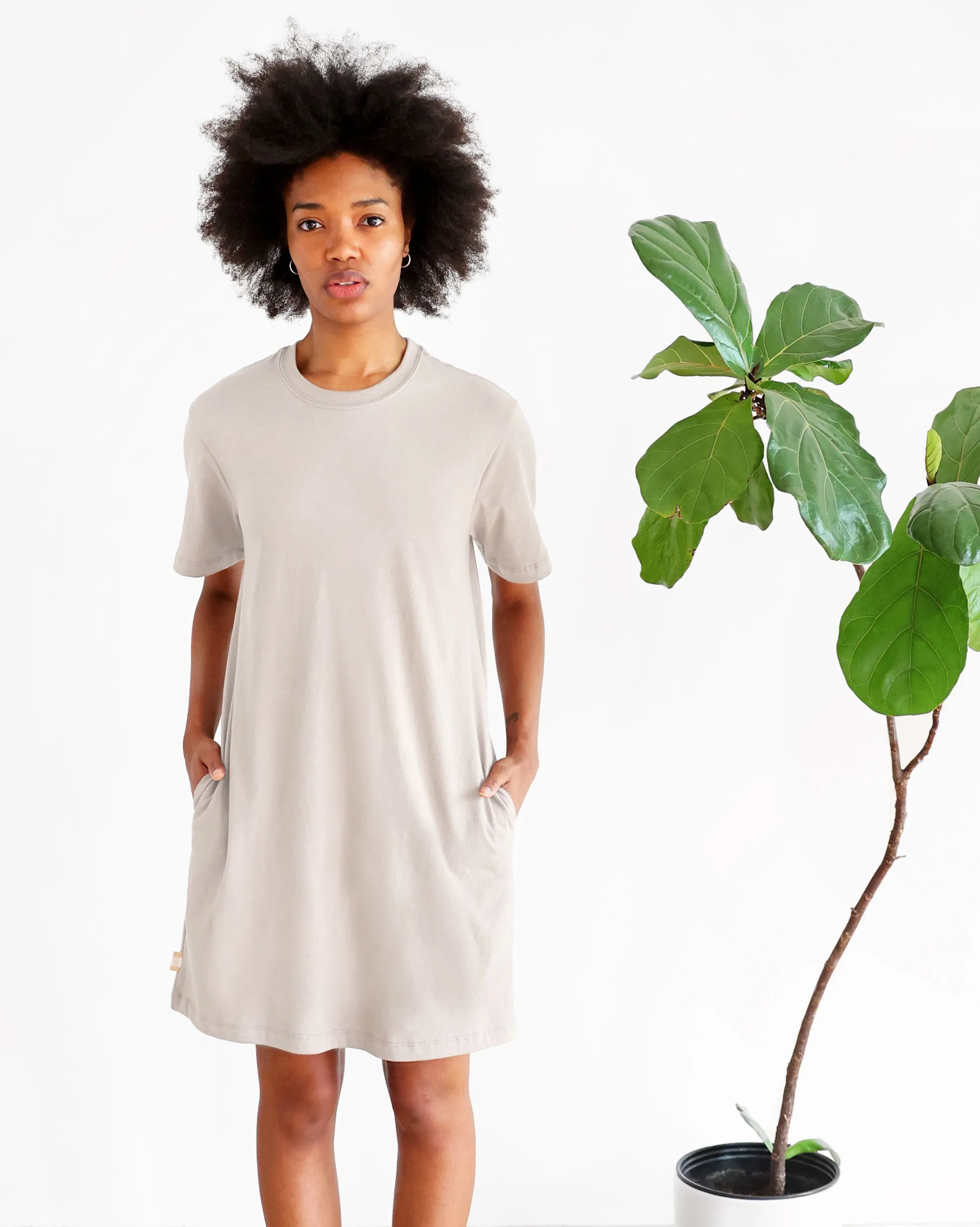 Pocket T-Shirt Dress Putty sold by Province of Canada product image thumbnail 2