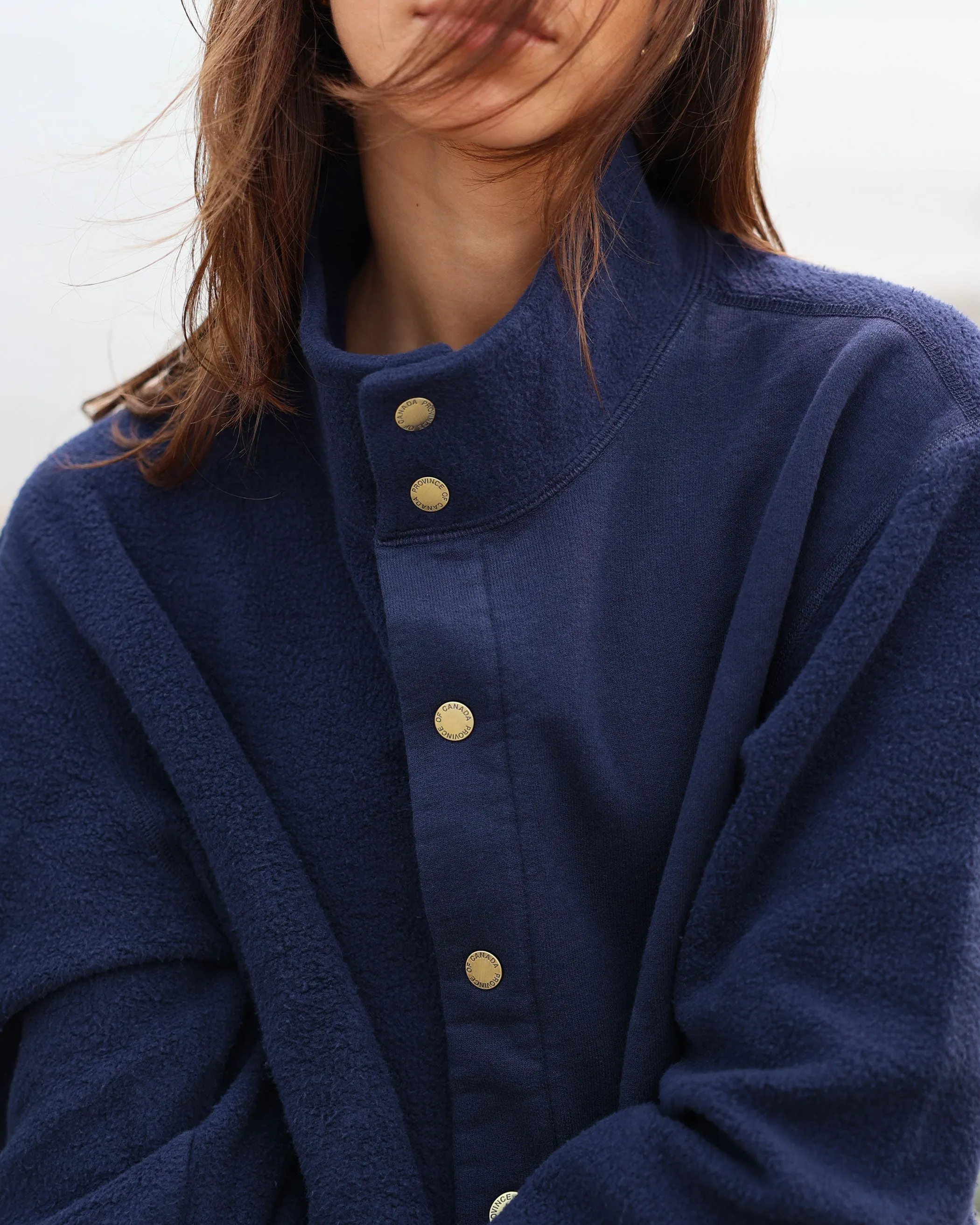 Reverse Fleece Pullover Navy - Unisex sold by Province of Canada product image thumbnail 2