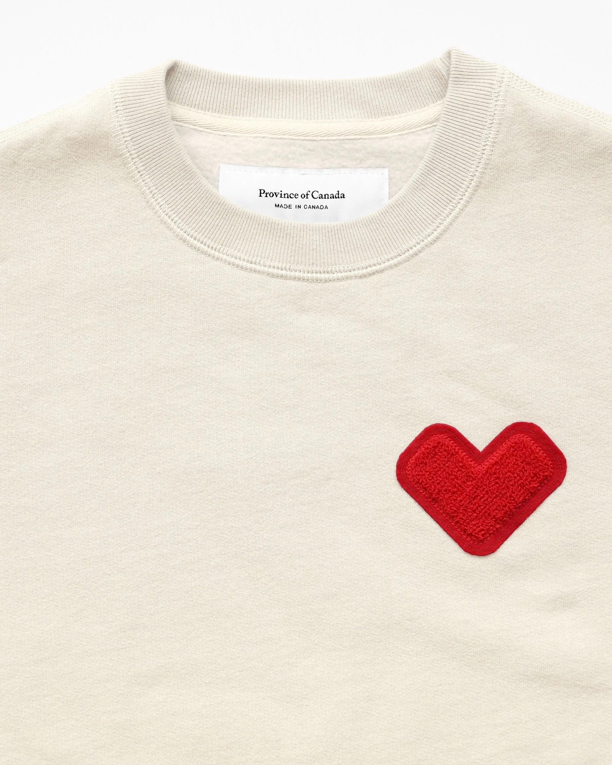 Heart Sweatshirt Cream - Unisex sold by Province of Canada product image thumbnail 2