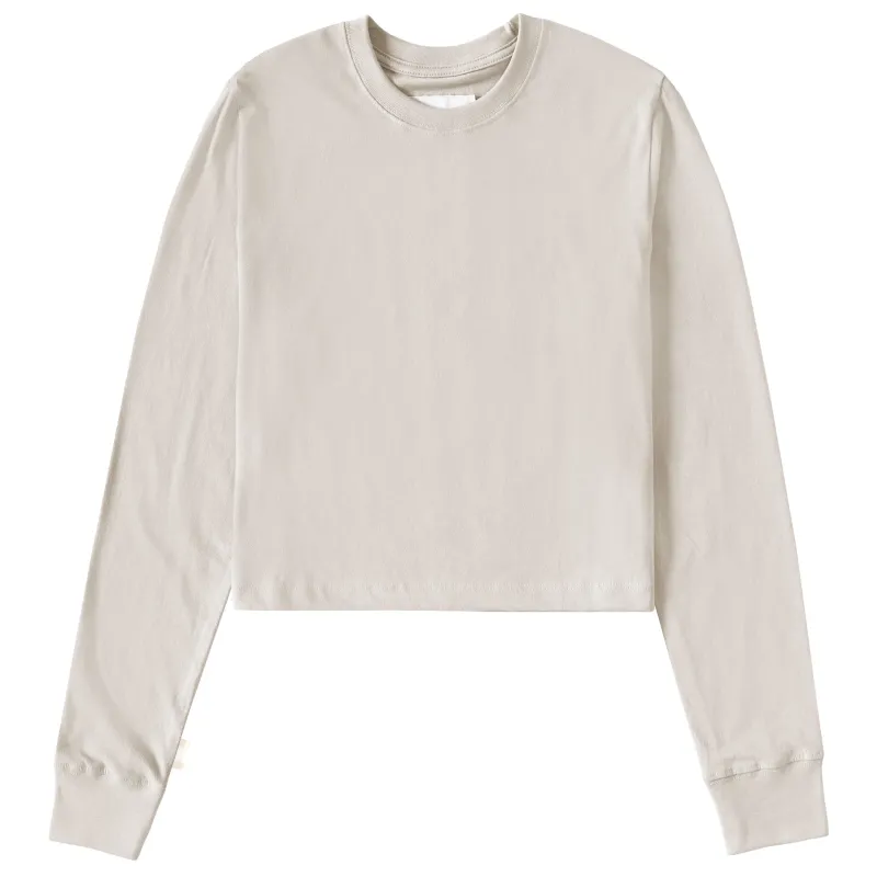 Monday Long Sleeve Crop Top Putty sold by Province of Canada