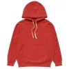 Reverse French Terry Hoodie Red - Unisex sold by Province of Canada
