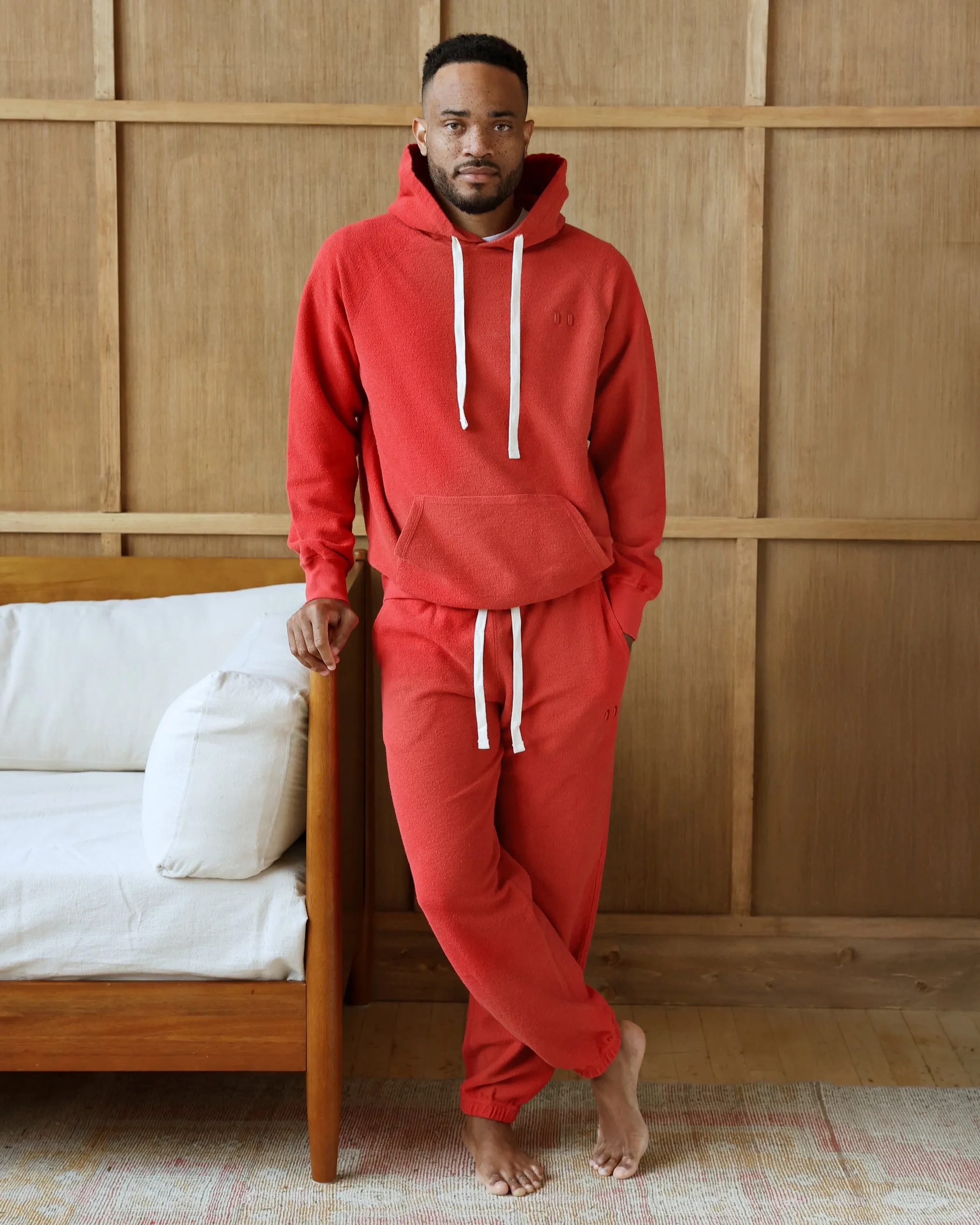 Reverse Relaxed French Terry Sweatpant Red - Unisex sold by Province of Canada product image thumbnail 2
