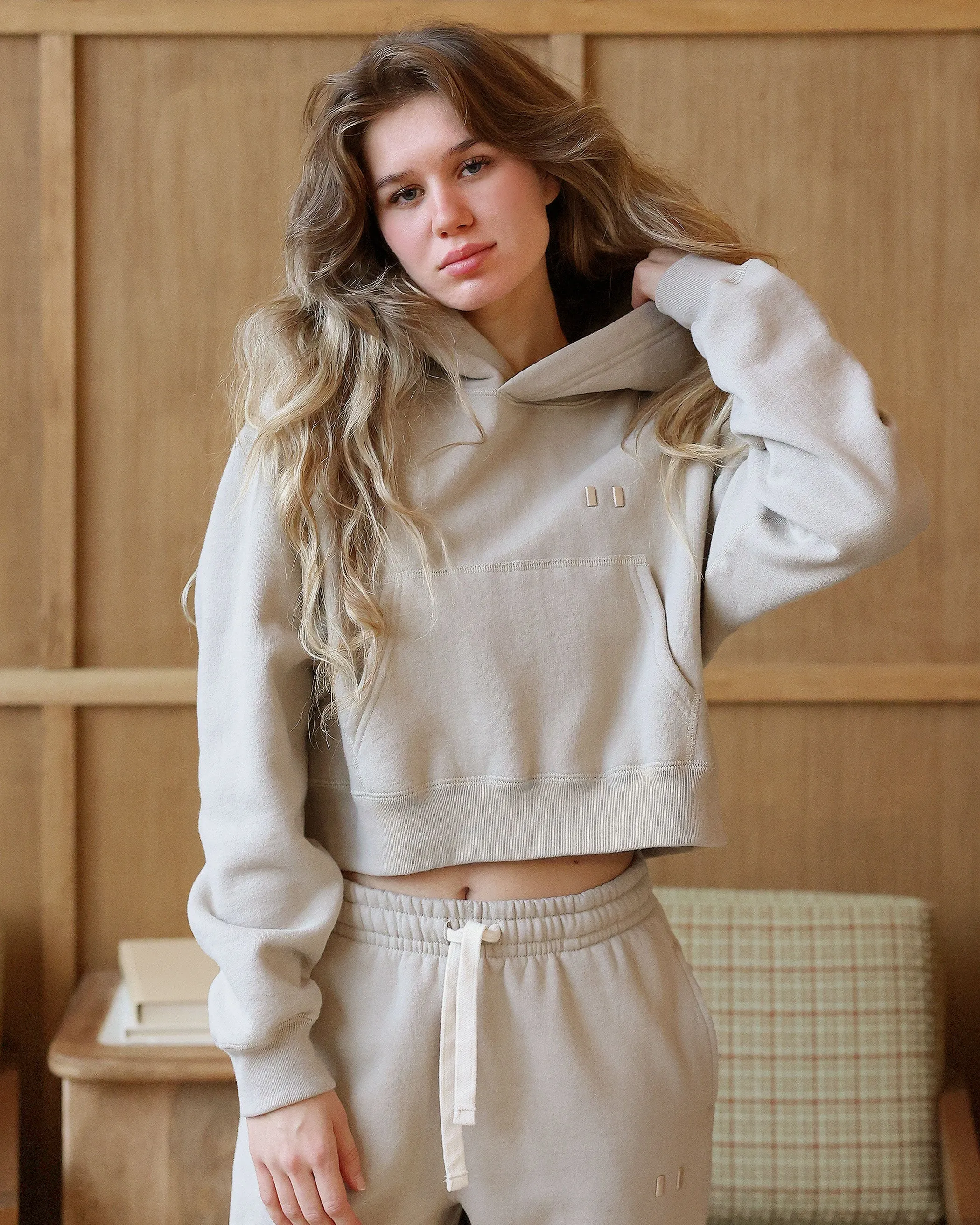 Flag Fleece Crop Hoodie Beach sold by Province of Canada product image thumbnail 2