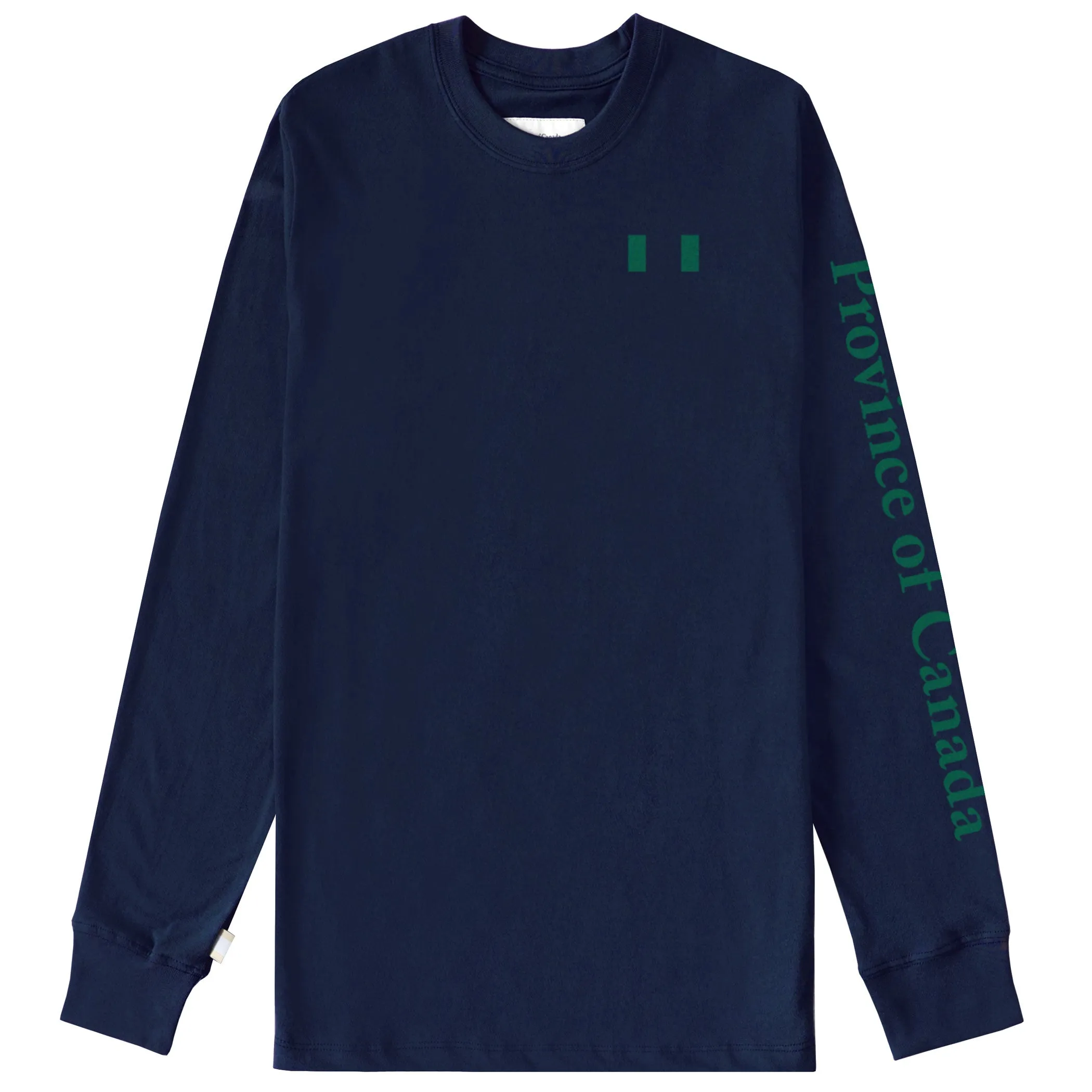 Flag Long Sleeve Tee Navy - Unisex sold by Province of Canada