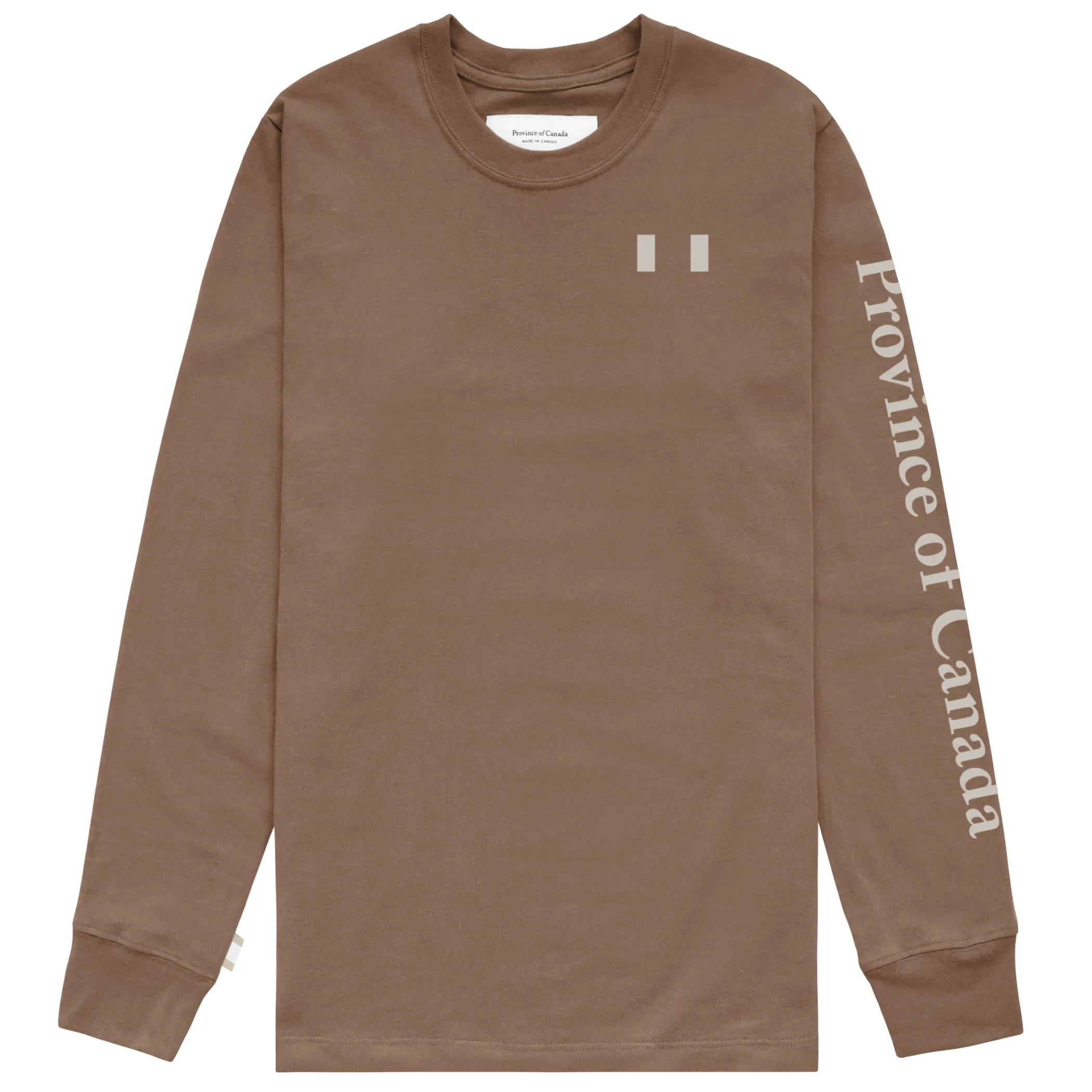 Flag Long Sleeve Tee Cocoa - Unisex sold by Province of Canada