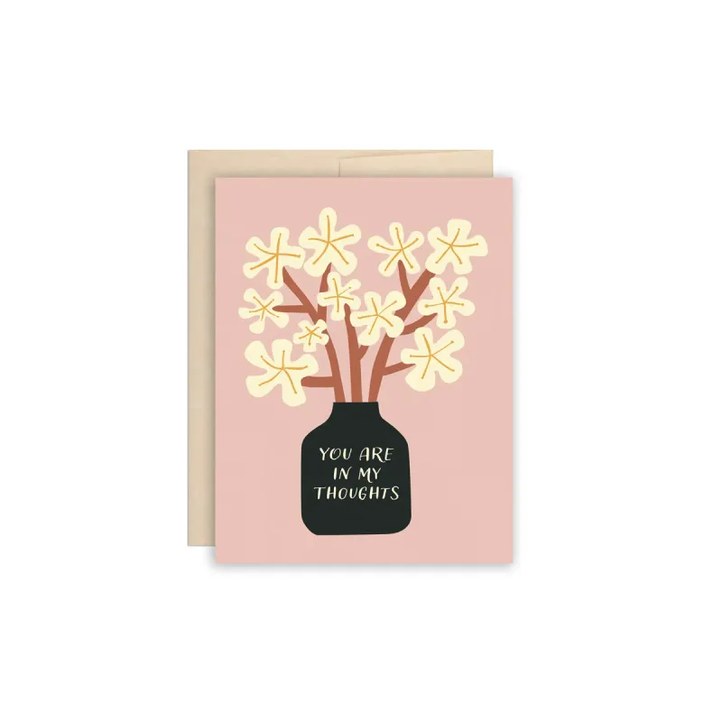 You Are in My Thoughts Flowers Greeting Card sold by Province of Canada