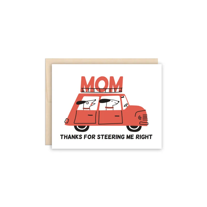 Dog Driver Mother's Day Greeting Card sold by Province of Canada