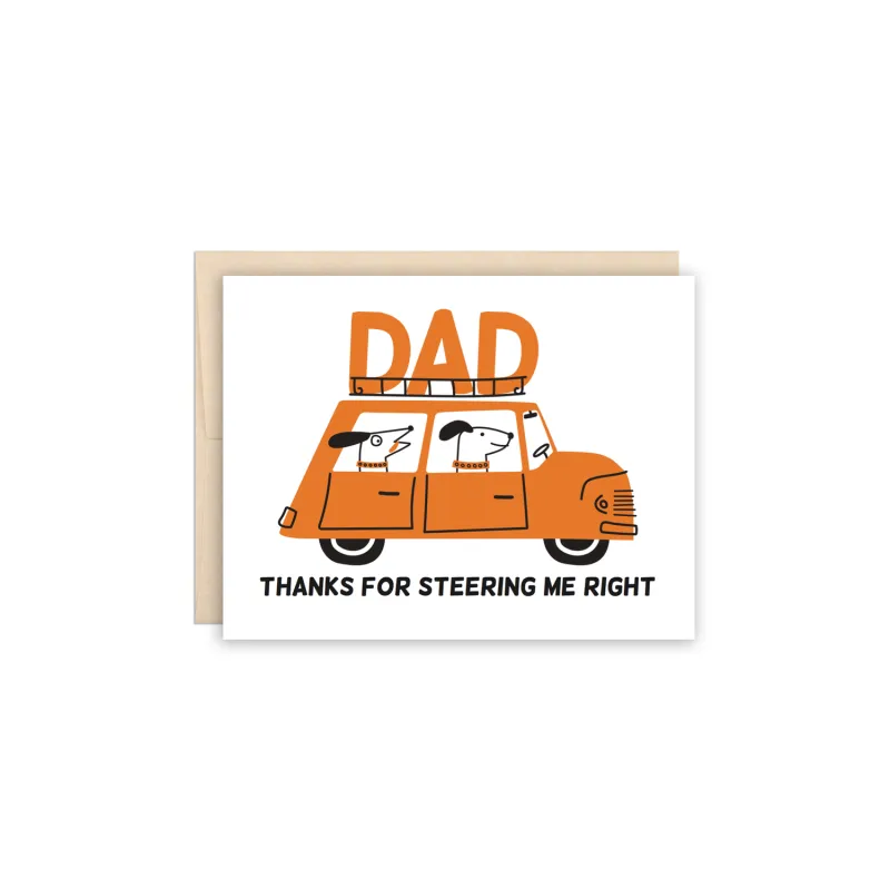 Dog Driver Father's Day Greeting Card sold by Province of Canada