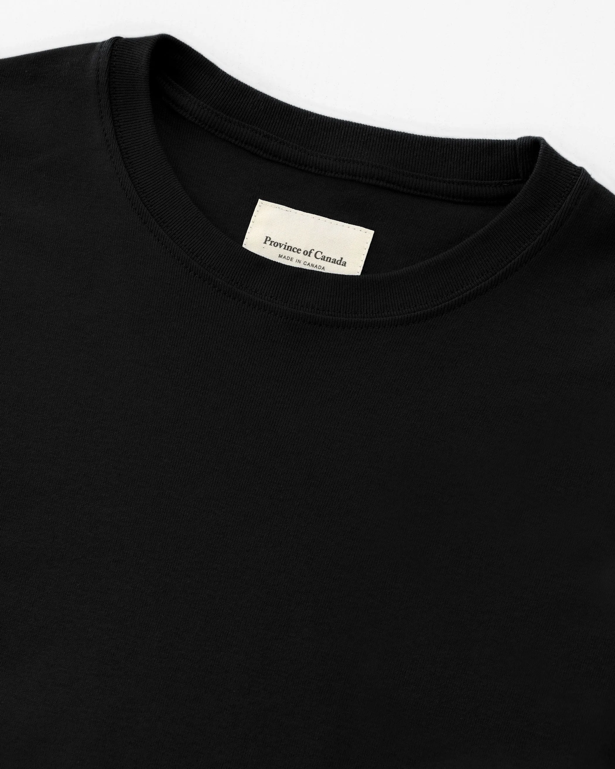 Fine Ribbed Long Sleeve Tee Black - Unisex sold by Province of Canada product image thumbnail 4
