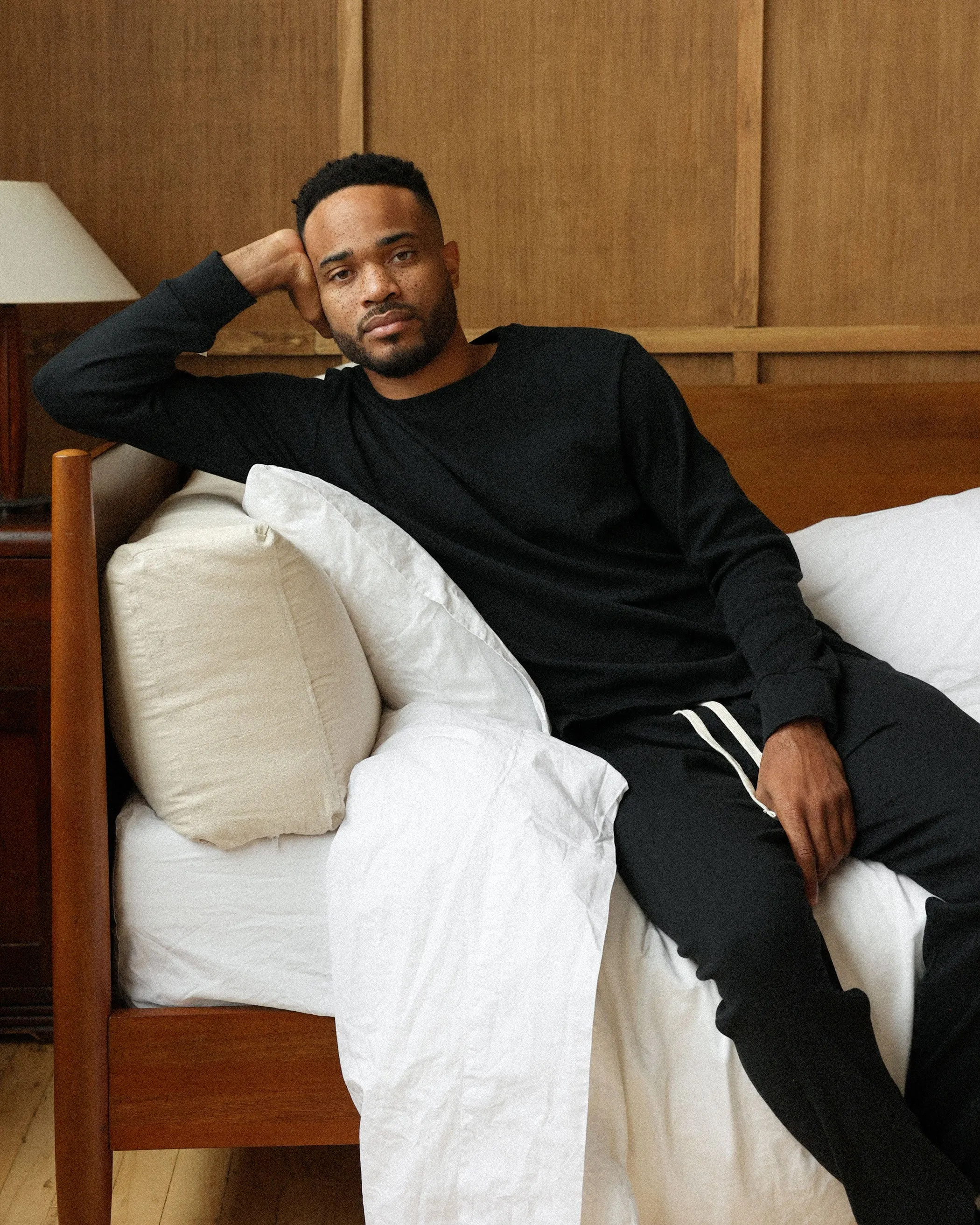 Fine Ribbed Long Sleeve Tee Black - Unisex sold by Province of Canada product image thumbnail 2