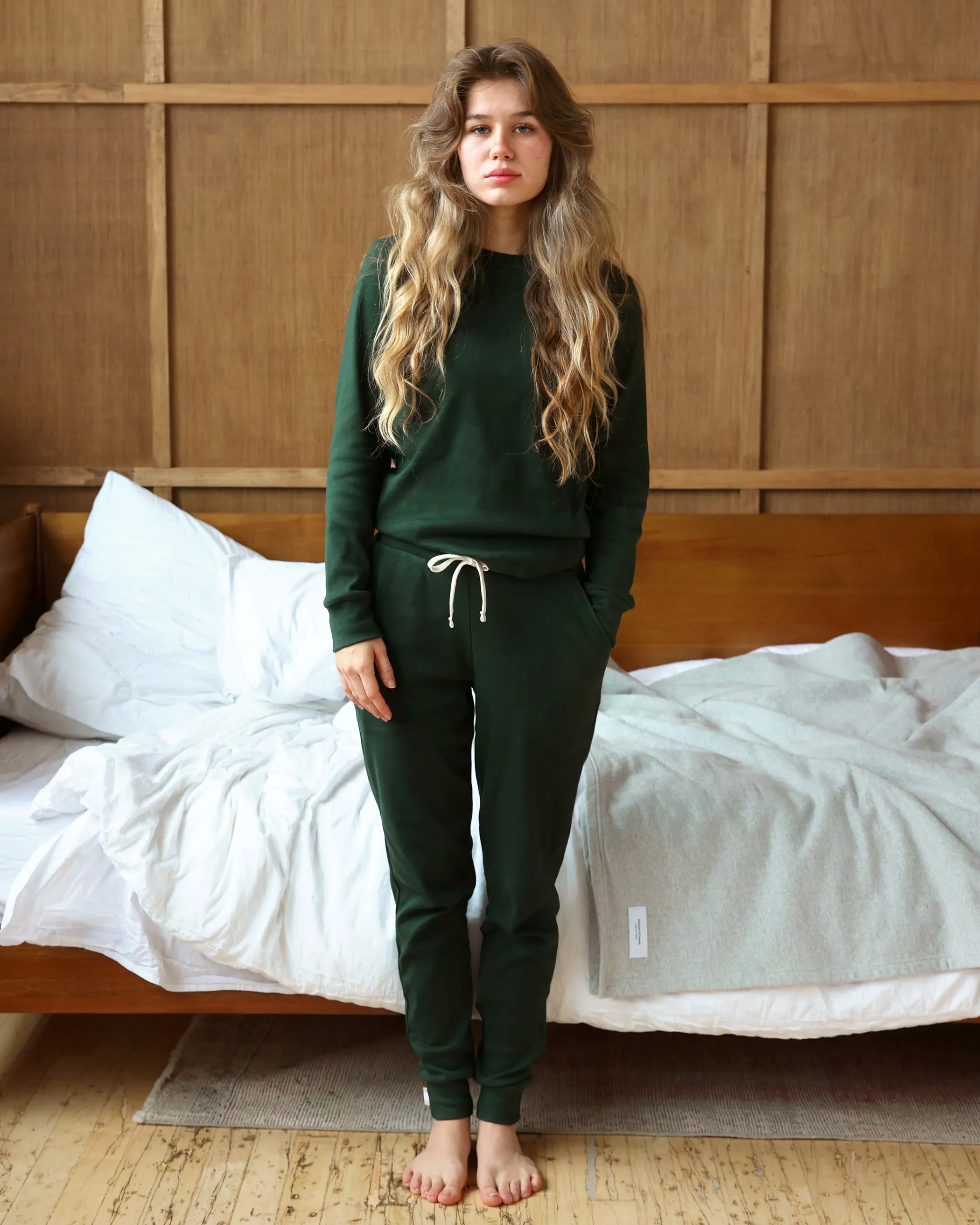 Fine Ribbed Sweatpant Forest - Unisex sold by Province of Canada product image thumbnail 2