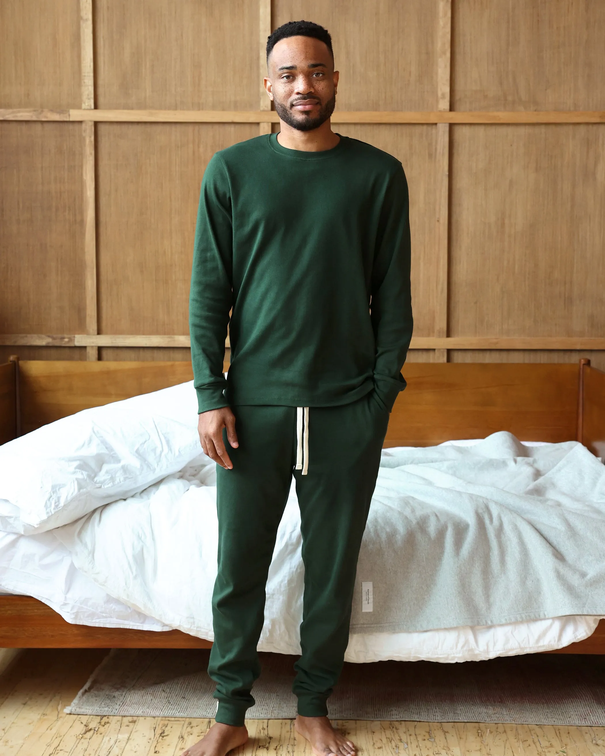 Fine Ribbed Sweatpant Forest - Unisex sold by Province of Canada product image thumbnail 3