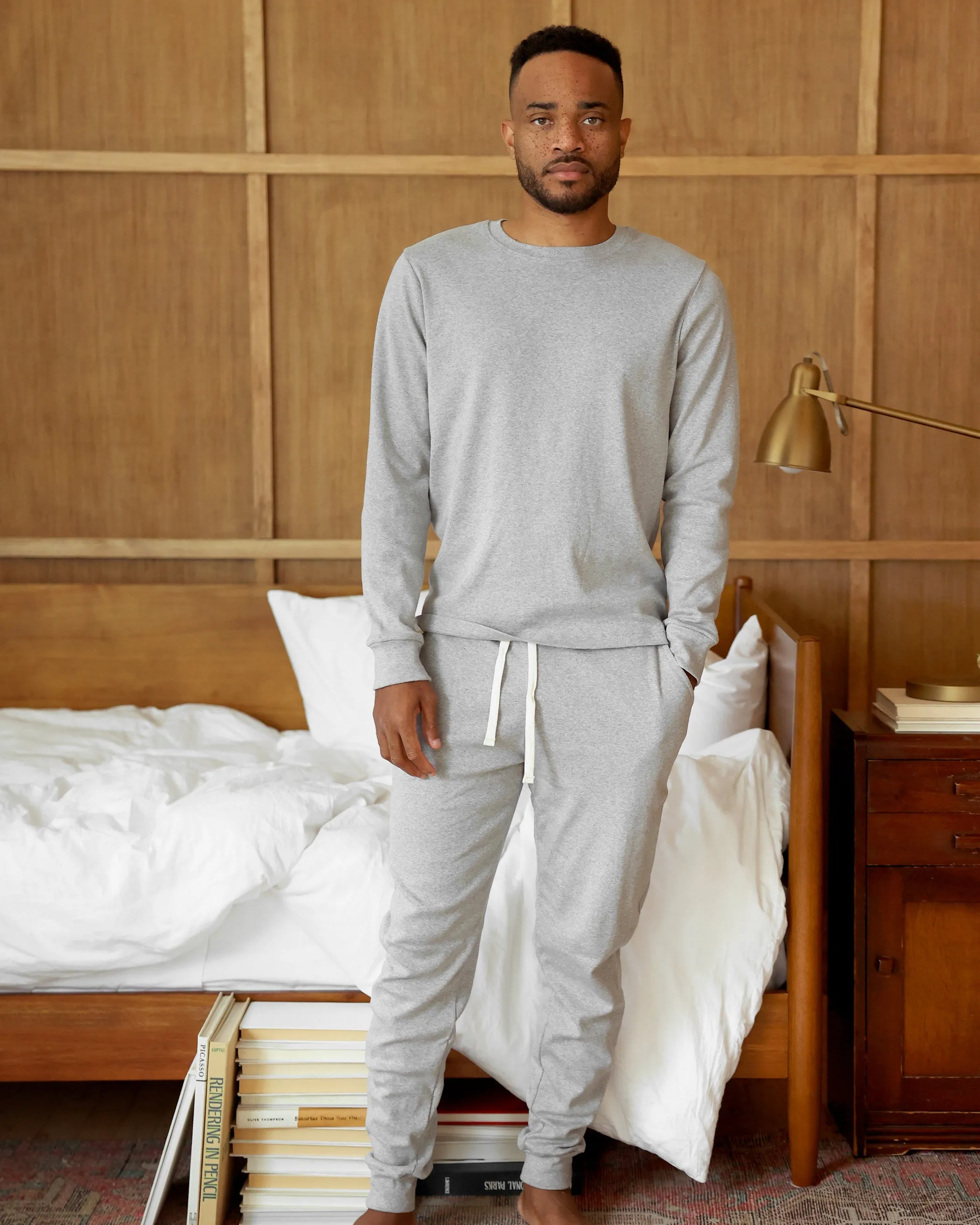 Fine Ribbed Sweatpant Heather Grey - Unisex sold by Province of Canada product image thumbnail 3