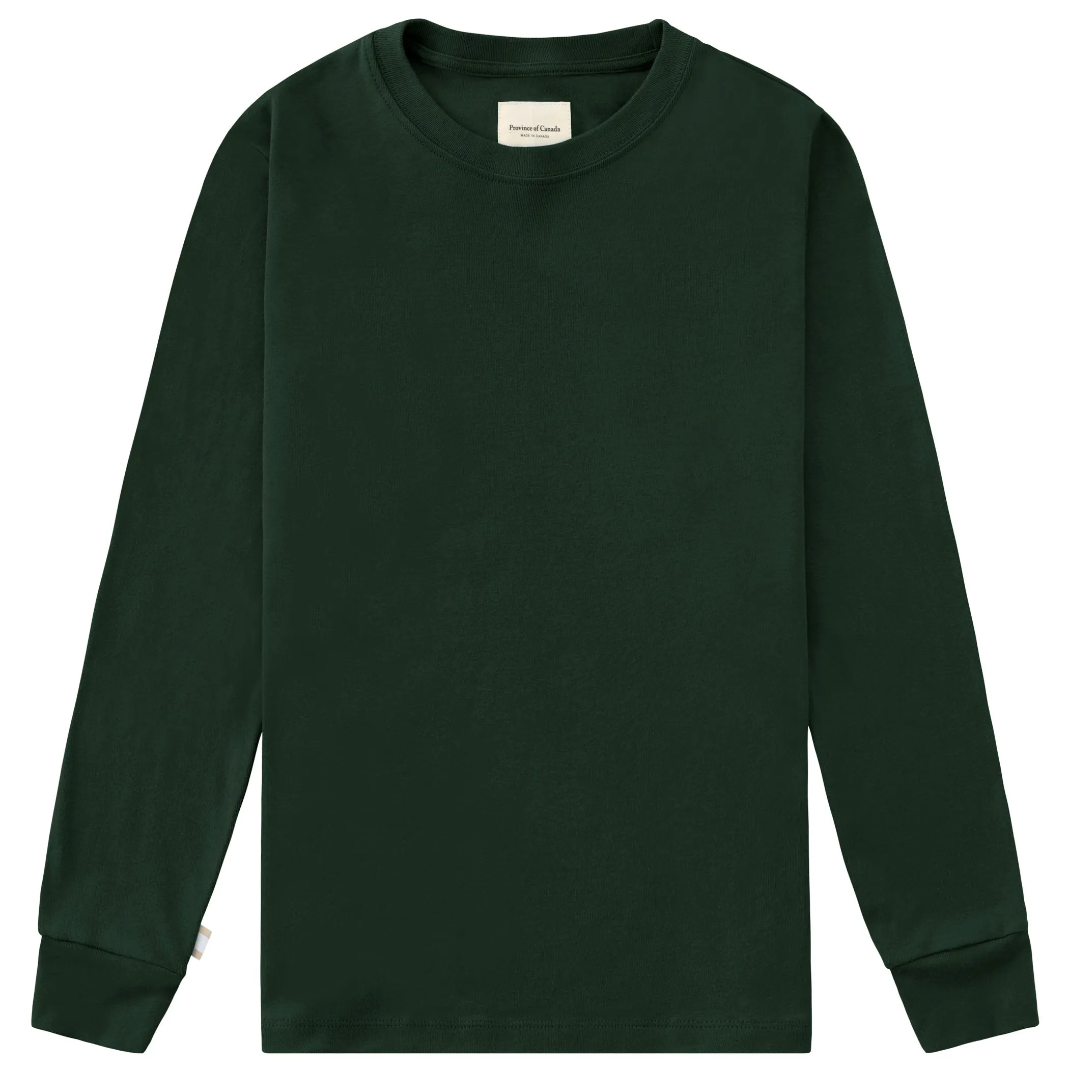 Fine Ribbed Long Sleeve Tee Forest - Unisex sold by Province of Canada