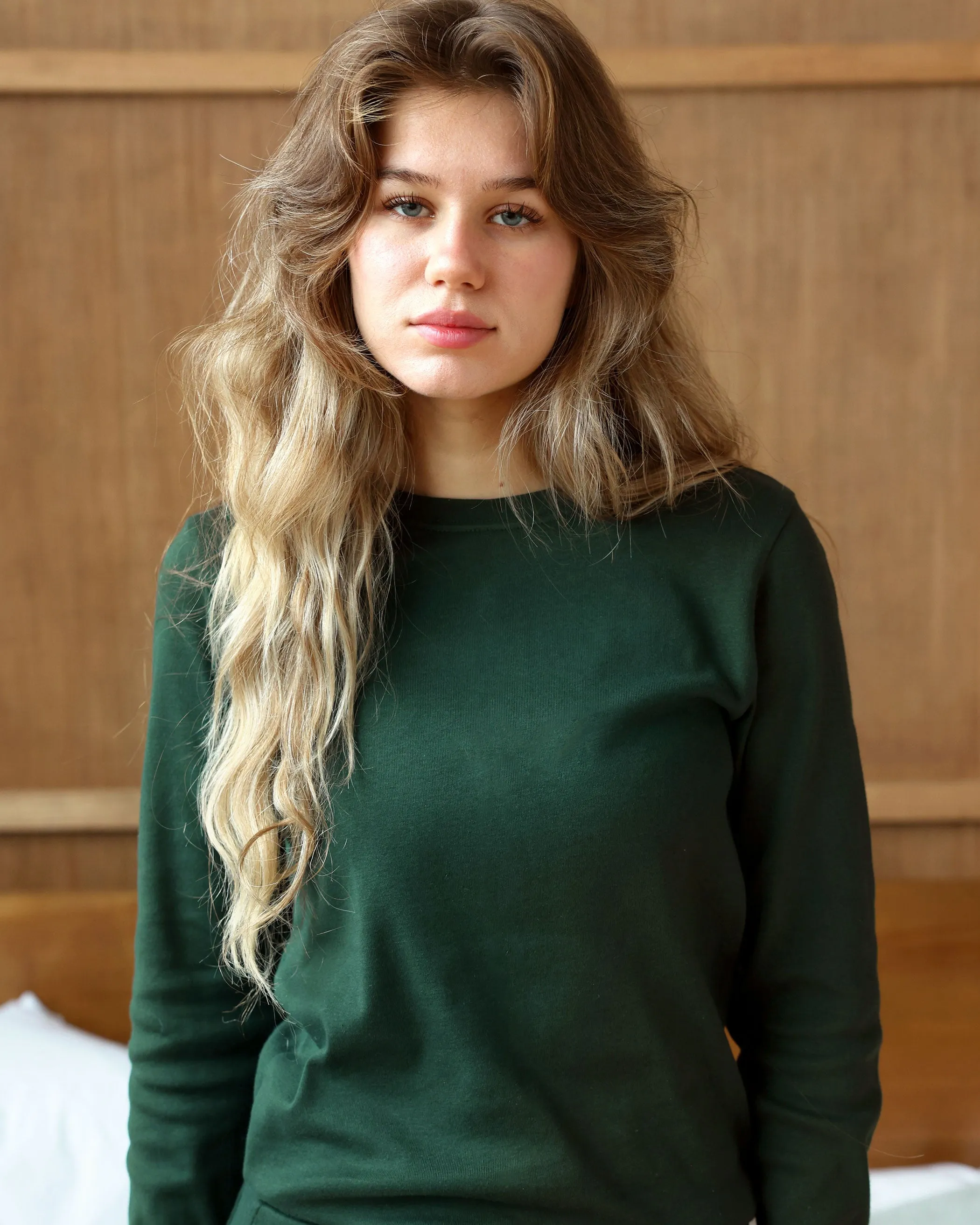 Fine Ribbed Long Sleeve Tee Forest - Unisex sold by Province of Canada product image thumbnail 3