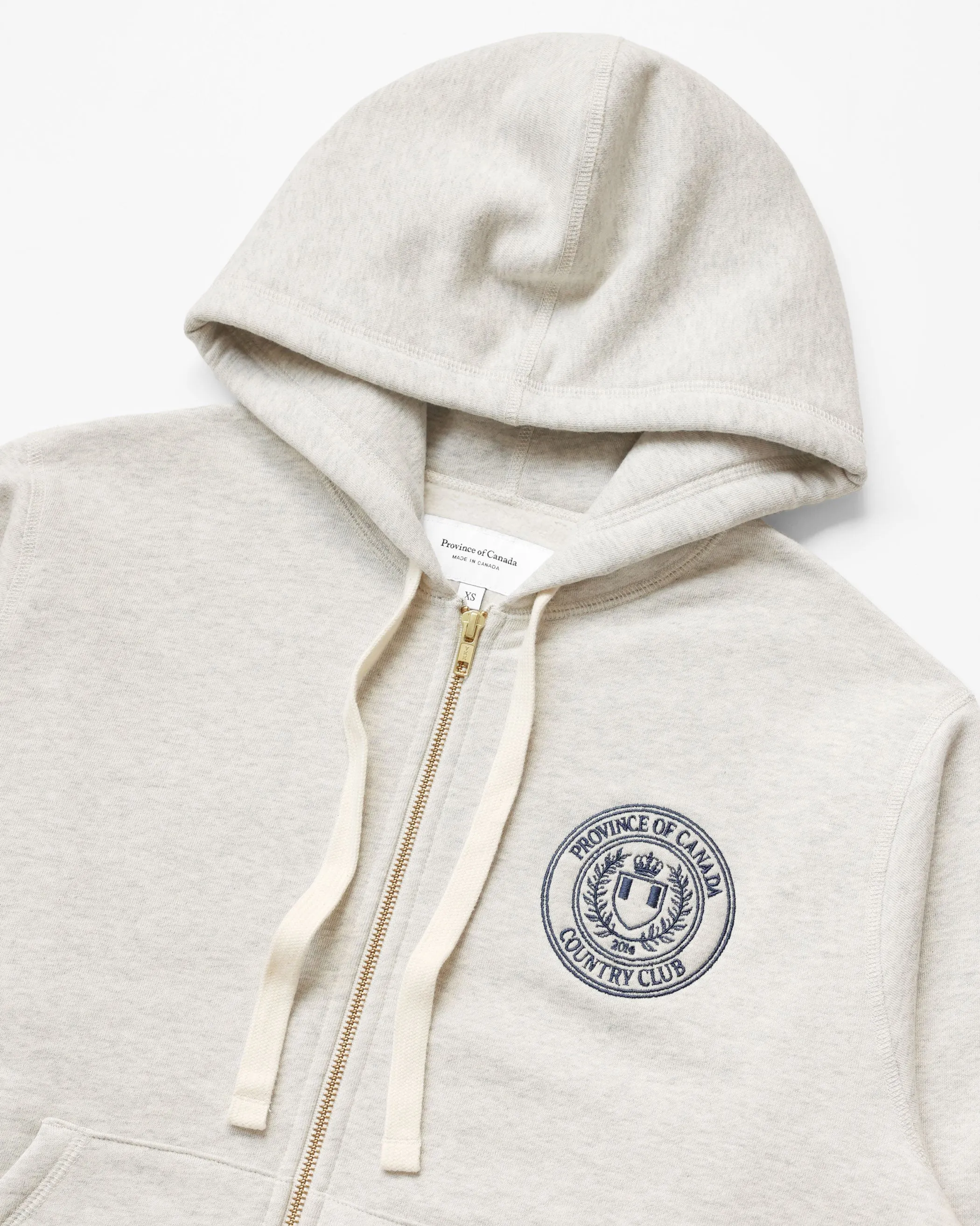 Country Club Fleece Zip Hoodie Eggshell - Unisex sold by Province of Canada product image thumbnail 4