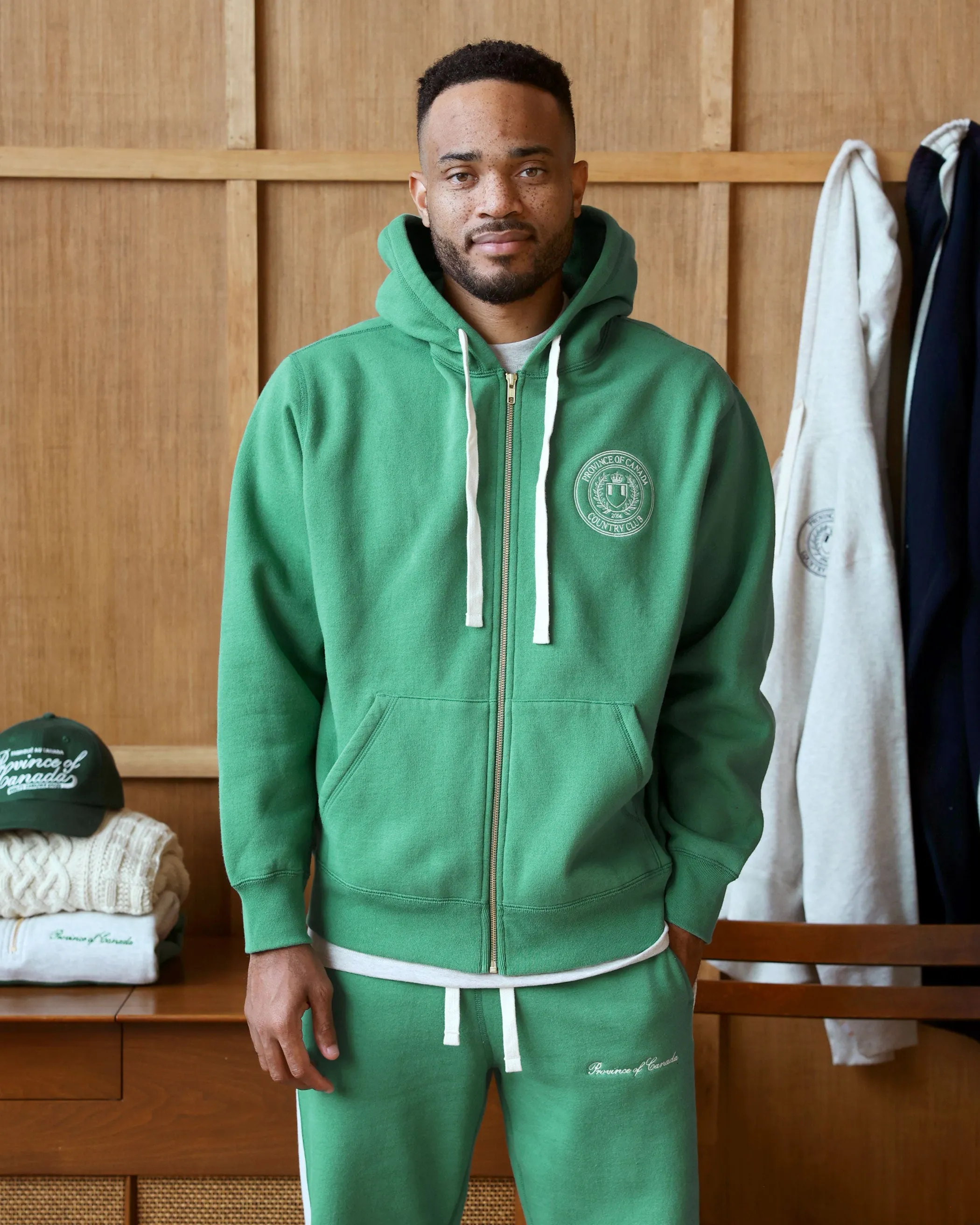 Country Club Fleece Zip Hoodie Green - Unisex sold by Province of Canada product image thumbnail 3