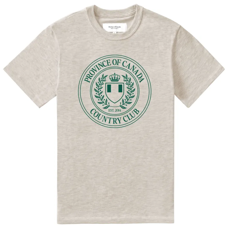 Country Club Tee Oatmeal - Unisex sold by Province of Canada