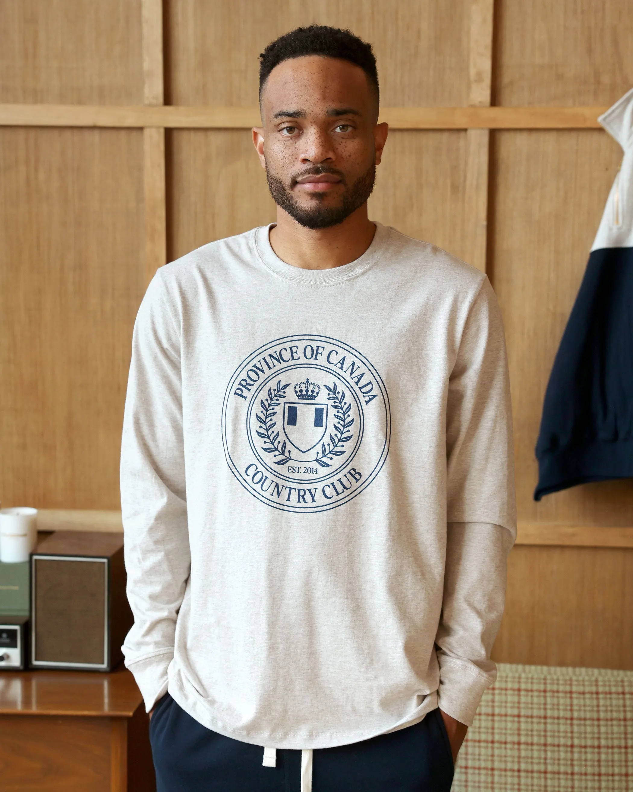 Country Club Long Sleeve Tee Oatmeal - Unisex sold by Province of Canada product image thumbnail 2