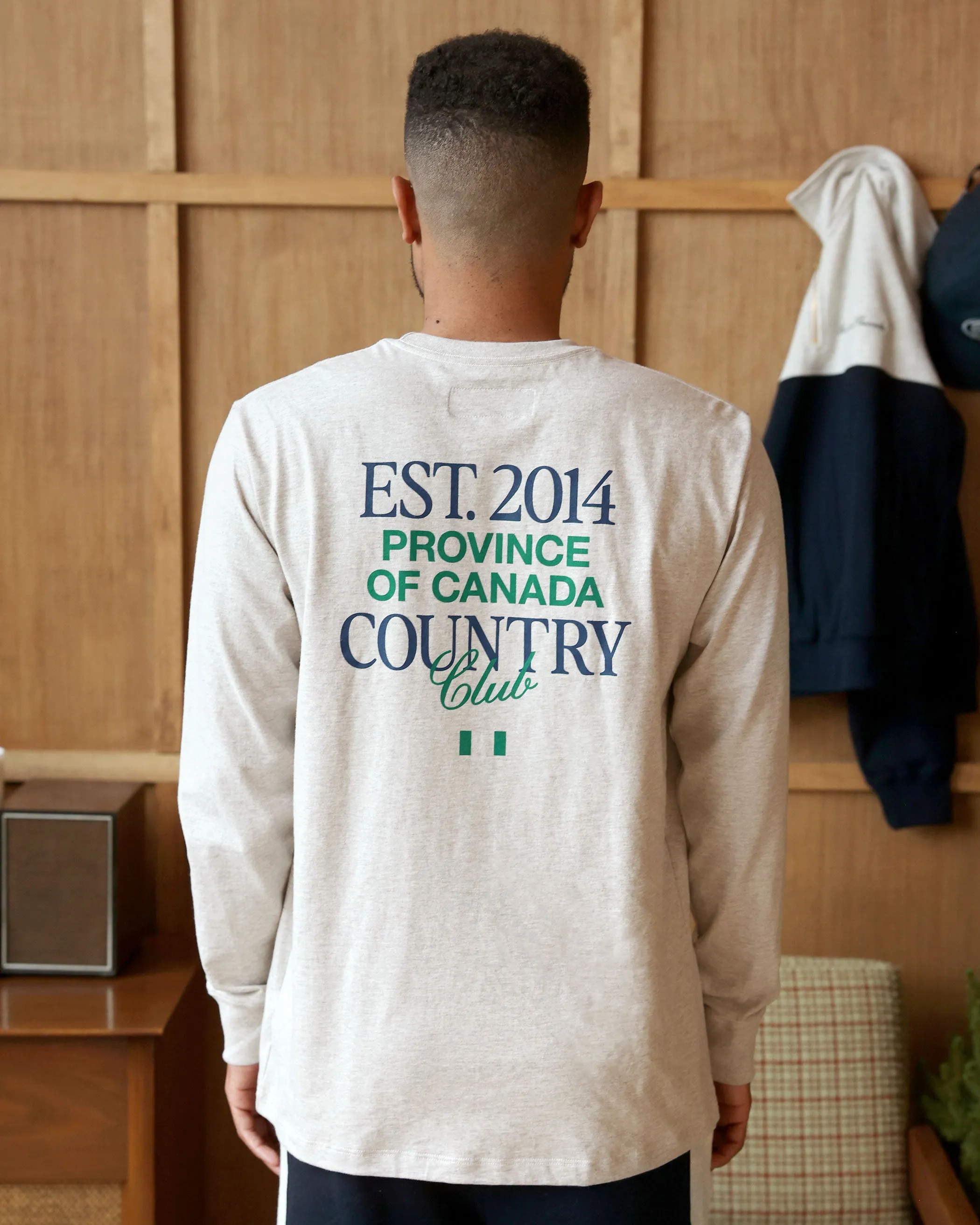 Country Club Long Sleeve Tee Oatmeal - Unisex sold by Province of Canada product image thumbnail 3