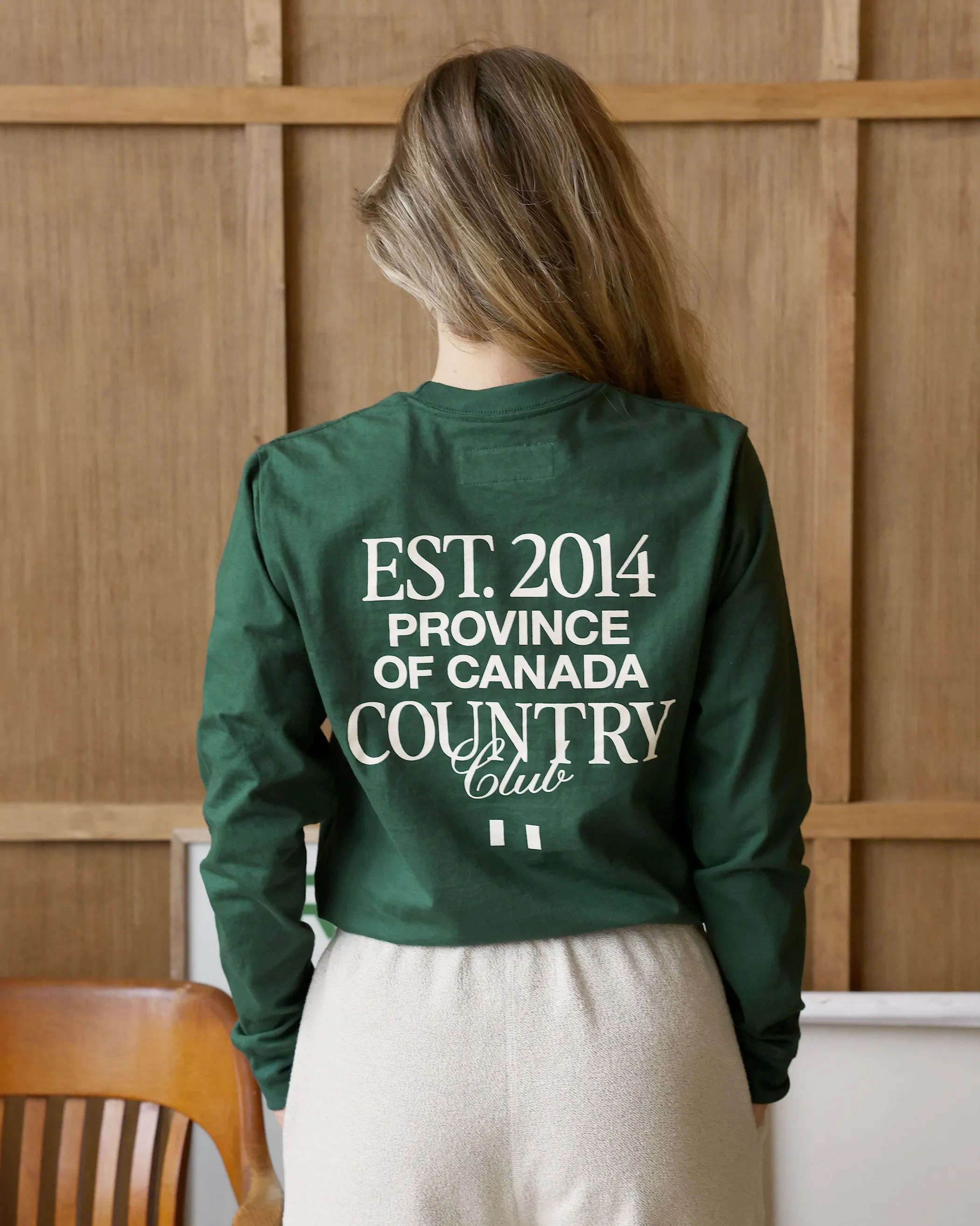 Country Club Long Sleeve Tee Forest - Unisex sold by Province of Canada product image thumbnail 3