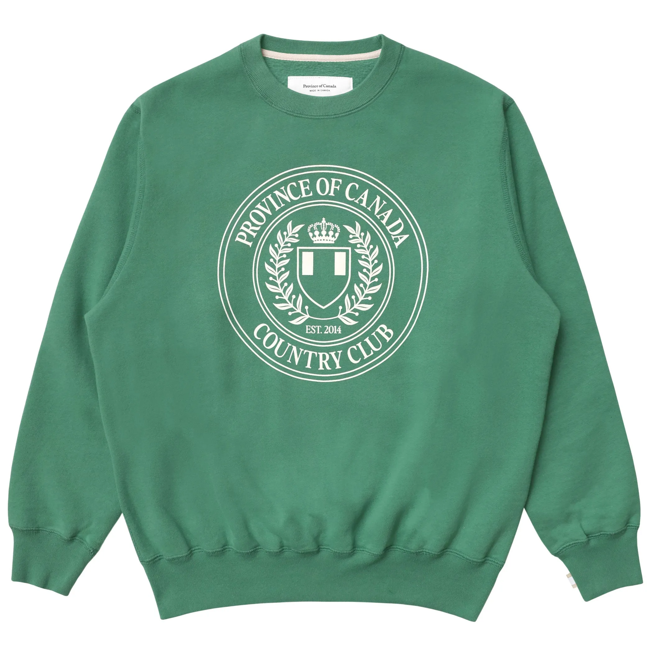 Country Club Fleece Sweatshirt Green - Unisex sold by Province of Canada