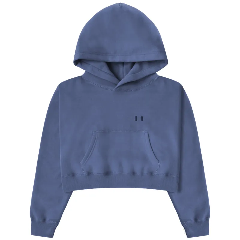 Flag Fleece Crop Hoodie French Blue sold by Province of Canada