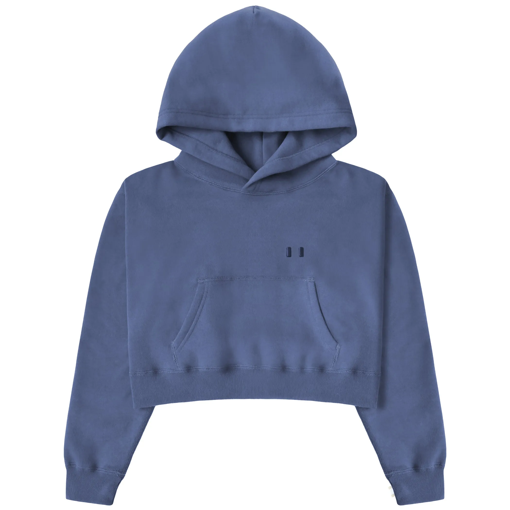 Flag Fleece Crop Hoodie French Blue sold by Province of Canada