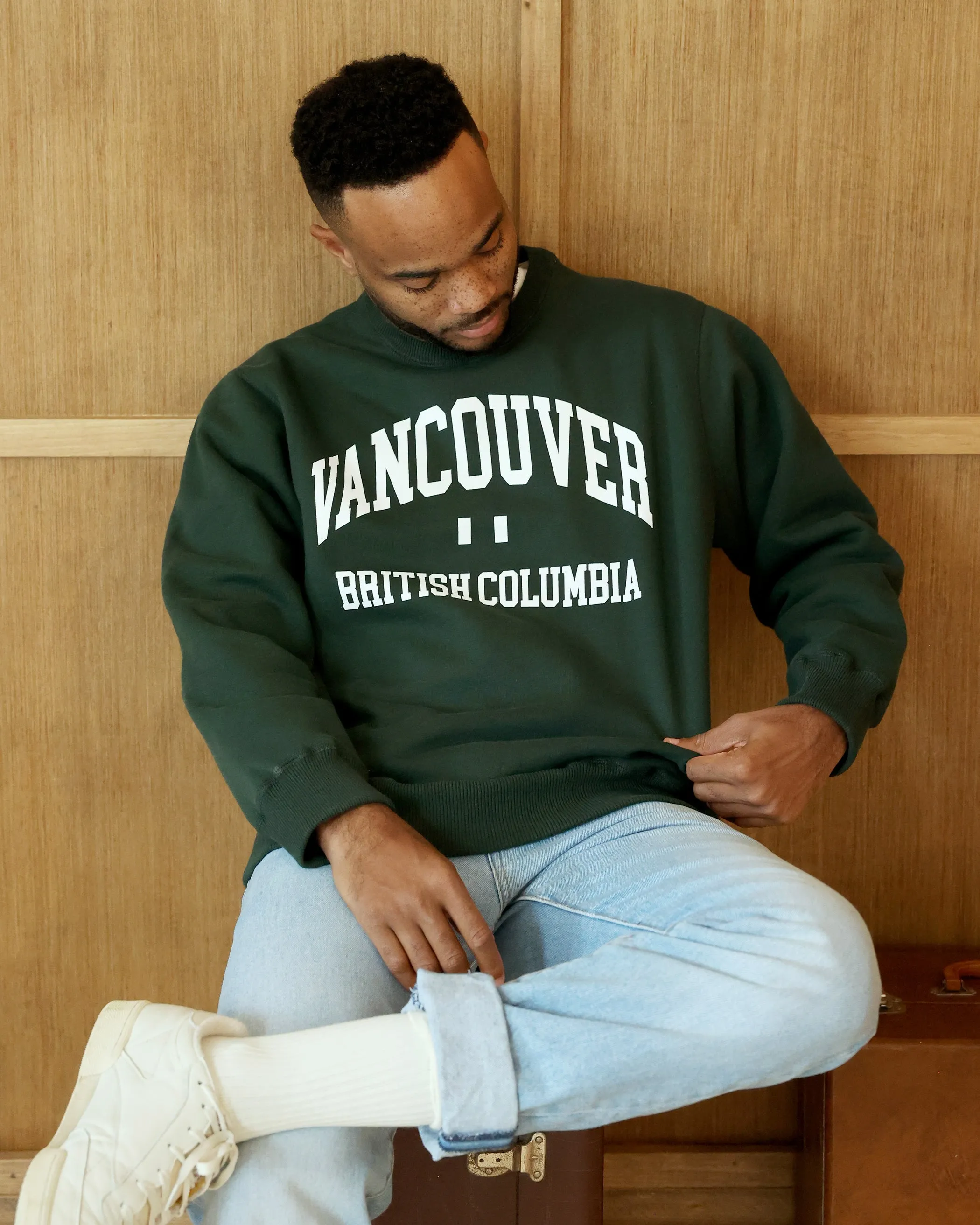 Vancouver Fleece Sweatshirt Forest - Unisex sold by Province of Canada product image thumbnail 3