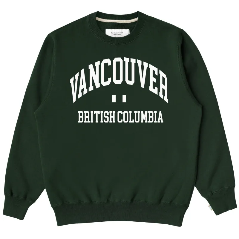 Vancouver Fleece Sweatshirt Forest - Unisex sold by Province of Canada