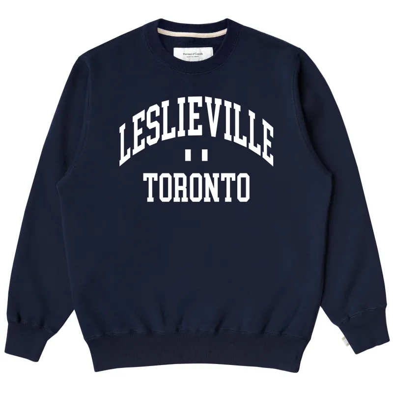 Leslieville Fleece Sweatshirt Navy - Unisex sold by Province of Canada