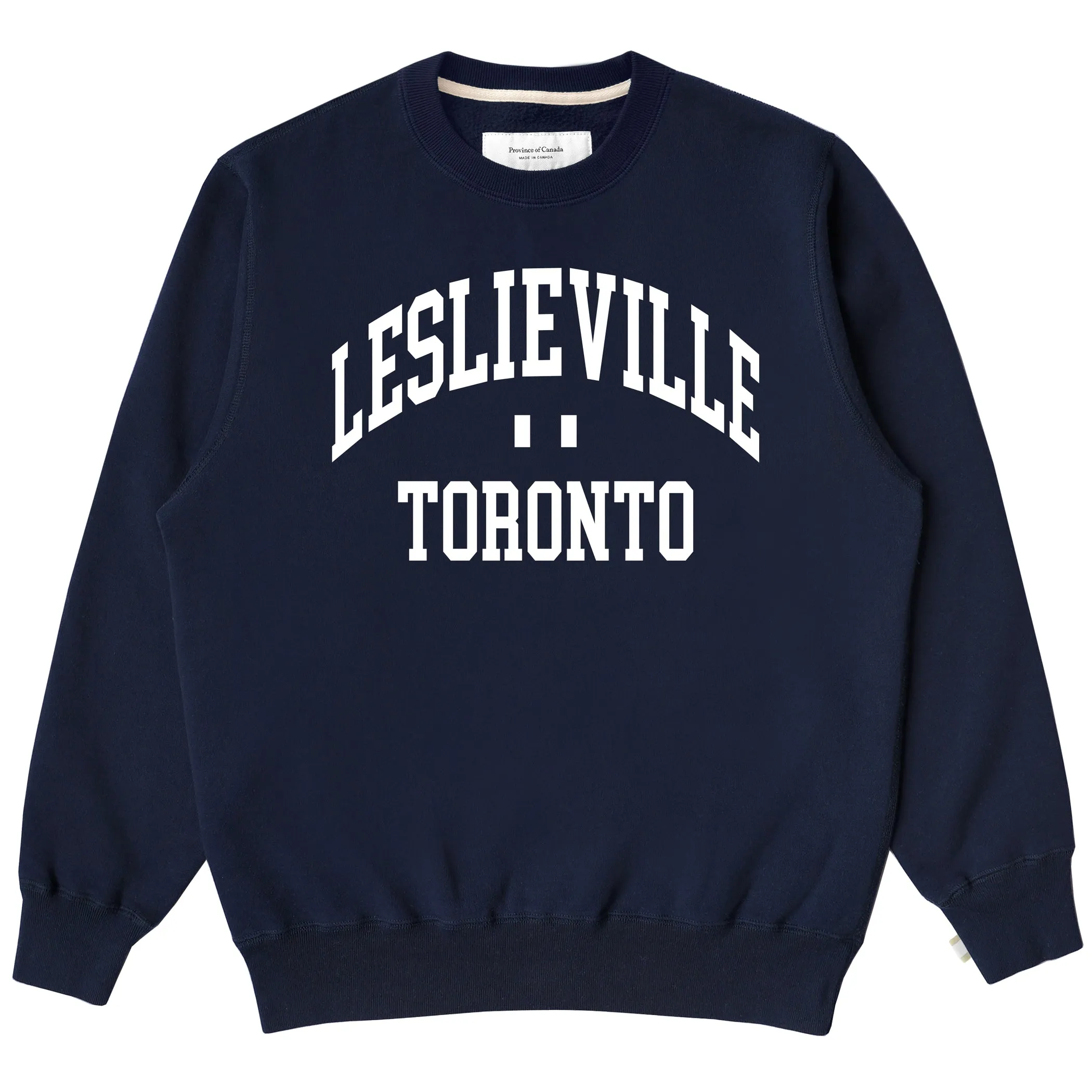 Leslieville Fleece Sweatshirt Navy - Unisex sold by Province of Canada