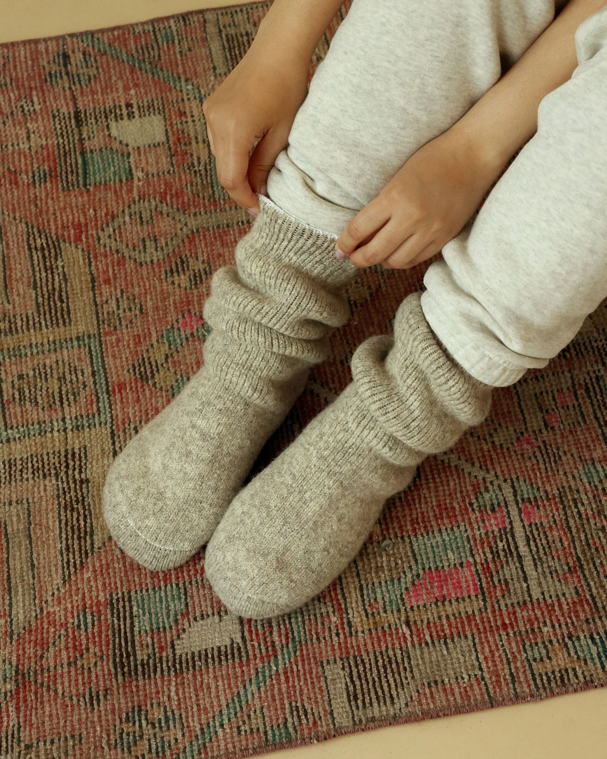 Long Slipper Sock Natural sold by Province of Canada product image thumbnail 2